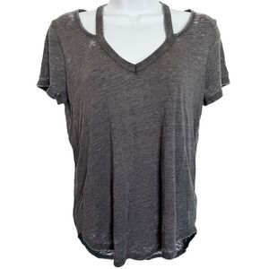 Express Gray Cut Out Tee Women’s Small